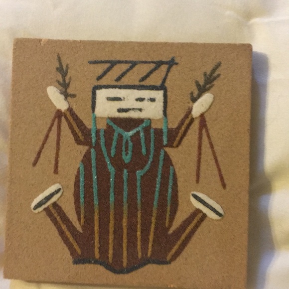 Vintage Mini Sand Paintings 4” x 4" - Picture 6 of 7